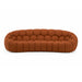 Yolonda - Modern Curved Orange Fabric Sofa