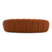 Yolonda - Modern Curved Orange Fabric Sofa