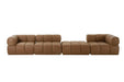 Everest - Modern Brown Leather Ottoman