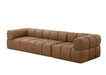 Everest - Modern Brown Leather Modular Armless Sectional Seat