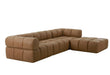 Everest - Modern Brown Leather Modular Corner Sectional Seat
